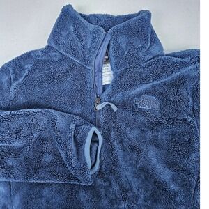 The North Face Plush High-Pile Fleece Quarter Zip Pullover  Women's Blue Large